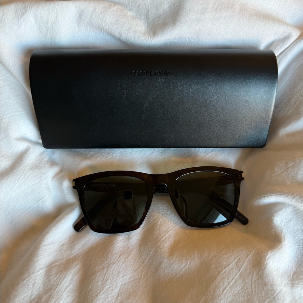 Men’s Saint Laurent Havana Sunglasses w Grey Lenses - Picture 2 of 4